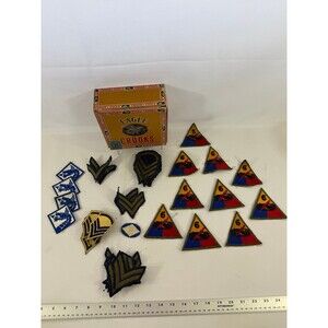 Vintage Military Patches - Huge Lot - Everything Pictured Including Vintage Box